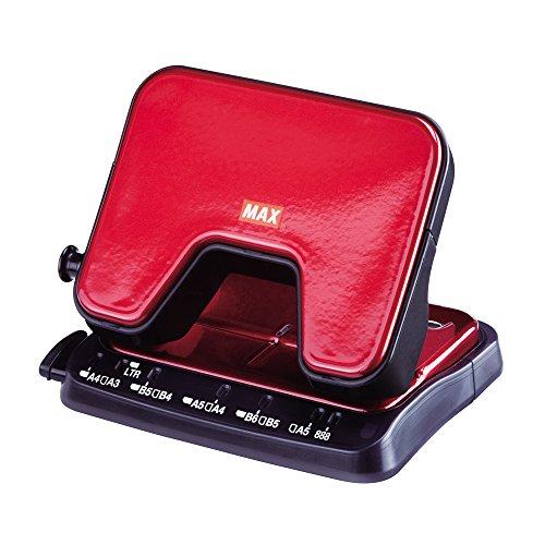 マックス パンチ 軽あけパンチ スクーバ 25枚開け 2穴 レッド DP-25T/R
