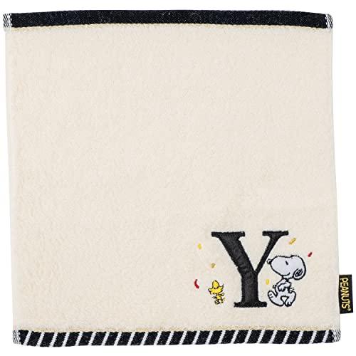 ツジセル(Tsujiseru) スヌーピー ミニタオル 25cm イニシャル Y 刺繍入り 白