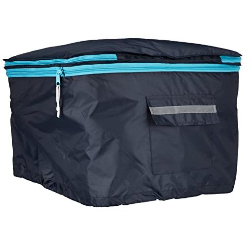 川住製作所 2段式大型角型前カゴカバーKW-787NV ネイビー/ブルー