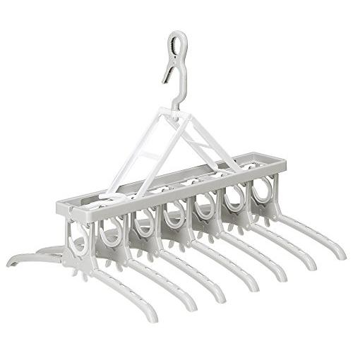 ツウィンモール 洗濯物干しのびのび7連ガー グレー 幅45~62×奥行52cm BEILU BE-1...