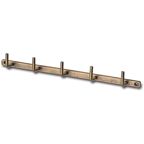 ポッシュリビング アイアンウォールフック 5連 アンティークゴールド 63138