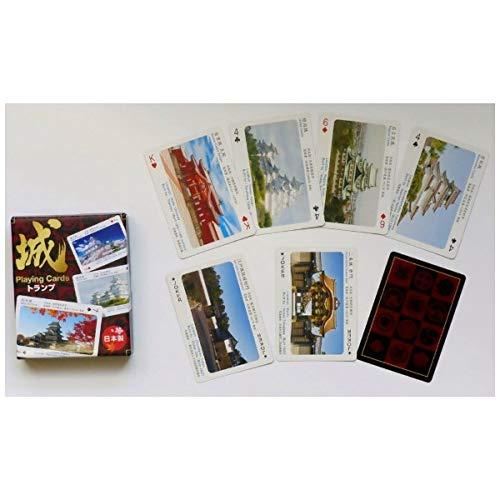エンゼルトランプ 城トランプ 紙製 ポーカーサイズ 日本の城 写真 54種 紙箱入り 日本製TPCS...
