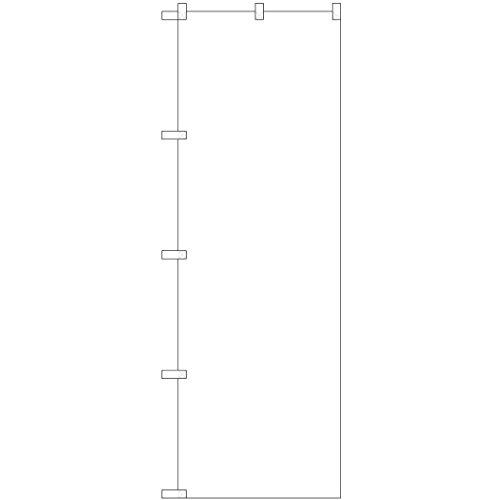 のぼり屋 のぼり 白無地 三方三巻 60×180cm 2454