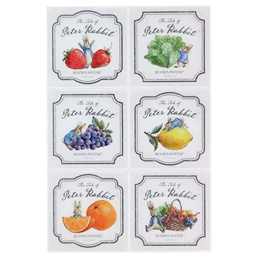 S&amp;C ピーターラビットウォールステッカータイルステッカー 6枚セット/フルーツ