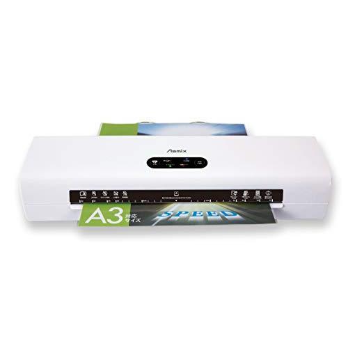 アスカ ラミネーター 4本ローラー ウォームアップ51秒 タッチセンサー L409A3 ホワイト