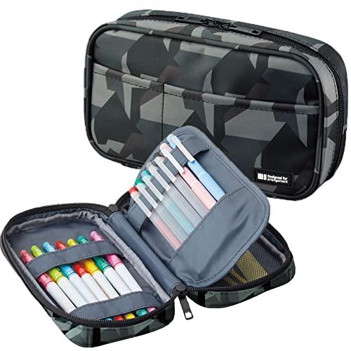 リヒトラブ ペンケース ブックタイプ グリーンカモフラージュ 海外モデル A7551-131