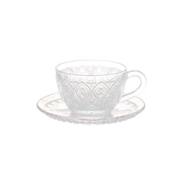 ダルトン(Dulton) 食器 グラスカップ&amp;ソーサー フィオーレ クリア 160ml GLASS ...