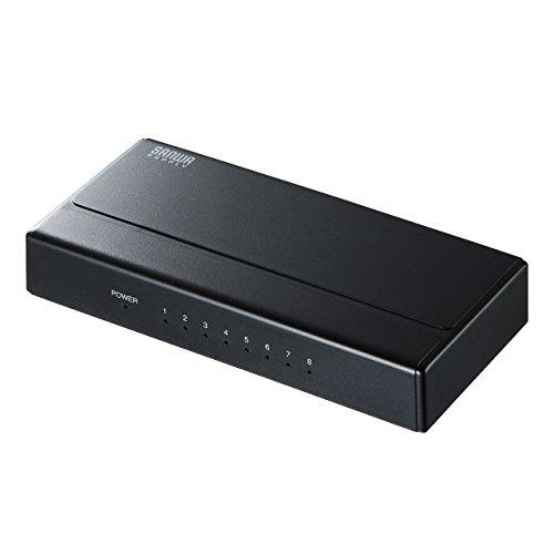 サンワサプライ ギガビット対応 スイッチングハブ 8ポート マグネット付き ループ検知機能搭載 軽量...