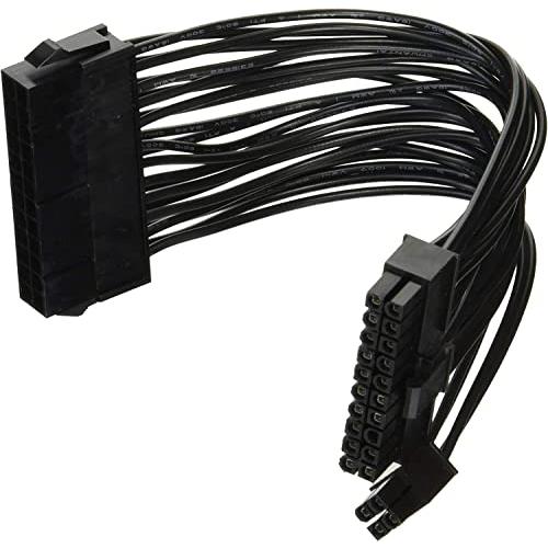 アイネックス(AINEX) ATX用電源延長ケーブル 15cm ブラック WAX-2415C-BK