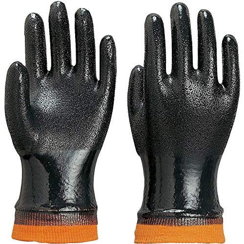 ATOM 裏生地付手袋 ラバーホープ くろ (ジャージ付) Lサイズ 214-G