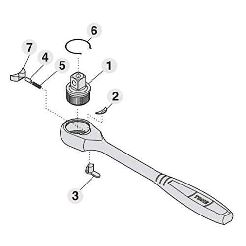 トネ(TONE) ラチェットハンドル用リペアキット RK-RH3H 差込角9.5mm(3/8)