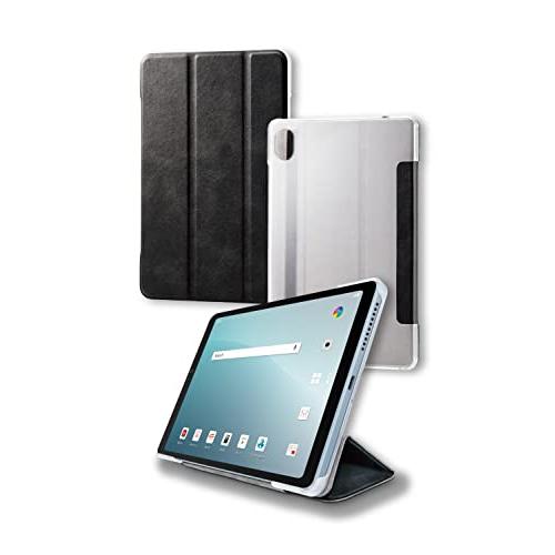 エレコム dtab Compact d-52C フラップケース 背面クリア ソフトレザー素材 2アン...