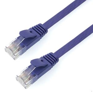 ホーリック LANケーブル UTP カテゴリー6A フラット 1m パープル LC10-505FB｜川西ストア