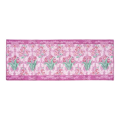 オカ(OKA) ロイヤルコレクション アーツ キッチンマット 約45cm×120cm ピンク (滑り...