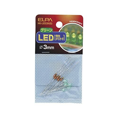 エルパ (ELPA) LED LED電球 工作 25mA 5個入 φ3mm グリーン HK-LED3...