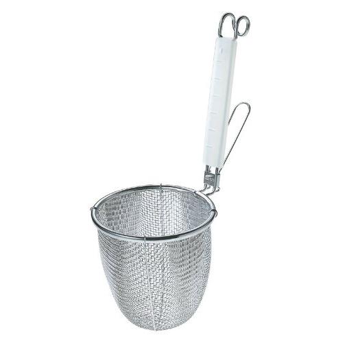 新越金網 新越ワークス TS シリコン柄てぼ 丸底 本体:ステンレス鋼18-8 /柄:シリコーン樹脂...