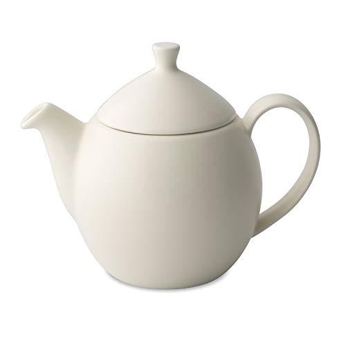 フォーライフ ティーポット 陶器 白 414ml 2杯用 茶こし付き 電子レンジ・食洗機対応 ナチュ...