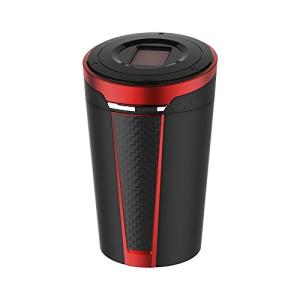 星光産業 車内用品 灰皿 EXEA(エクセア) ソーラーライトアッシュレッド ED-212 ドリンクホルダー型 LED付き｜川西ストア
