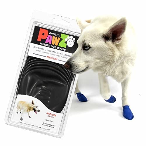 正規輸入品 アメリカ Pawz Dog Boots社製 ポウズ ラバードッグブーツ ブラック M P...