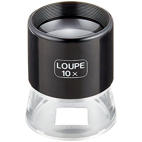 シンワ測定(Shinwa Sokutei) ルーペ T-2 高倍率 スケール付き 28mm 10倍 ...