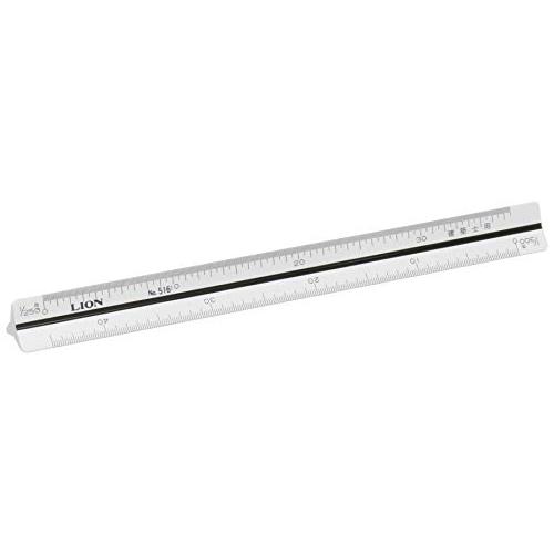 ライオン事務器 製図用品 三角スケール 建築用 150mm No.516
