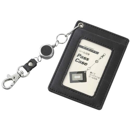 レイメイ藤井 パスケース グロワール リール付き ブラック GLP164B