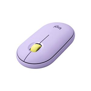 ロジクール ワイヤレスマウス 無線 マウス Pebble M350LV 薄型 静音 ラベンダー USB Bluetooth ワイヤレス 左右対称｜hapitize