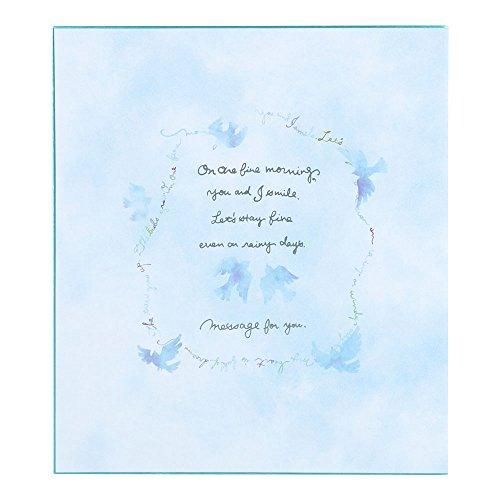 ミドリ 色紙 カラー色紙 二つ折り 青い鳥柄 33139006