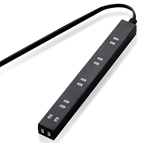 エレコム 電源タップ ACアダプタが5つ挿せる幅広コンセント 6個口 1m ブラック T-NSL-2...