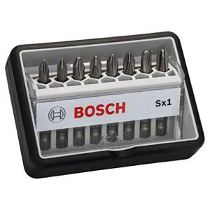 ボッシュ(BOSCH) ドライバービットセット(8本・六角軸6.35mm・9mm溝シャンク・PH2x25mm・ケース付) 2607002556｜hapitize