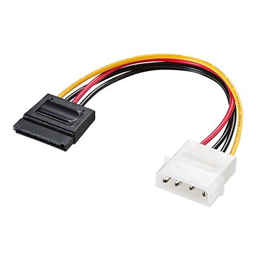 サンワサプライ シリアルATA電源ケーブル(大4pin オス-SATA15pinメス) TK-PWS...