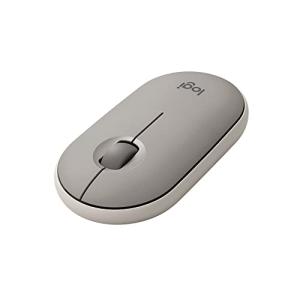 ロジクール ワイヤレスマウス 無線 マウス Pebble M350GY 薄型 静音 グレージュ USB Bluetooth ワイヤレス 左右対称｜hapitize