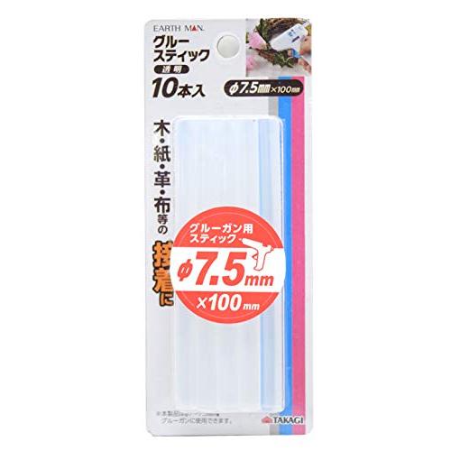 高儀 EARTH MAN グルースティック 透明 φ7.5mm×100mm 10本入