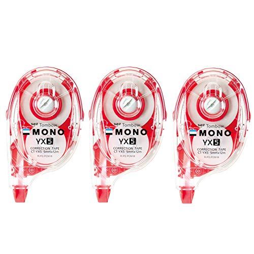 トンボ鉛筆 修正テープ MONO モノYX 5mm 3個 KCC-345