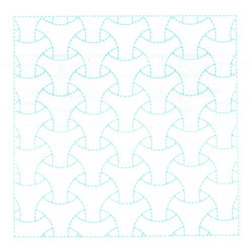 ナスカ 刺し子布 白 15丸昆沙門