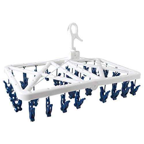 トレードワン(Trade One) 洗濯 物干し ハンガー ローラーピンチ32個付き 枠ホワイト+ピ...