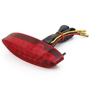 デイトナ(Daytona) バイク用 スリムオーバルテールランプ 汎用タイプ LED ライセンスランプ内蔵 取付ピッチ96mm 63343｜hapitize