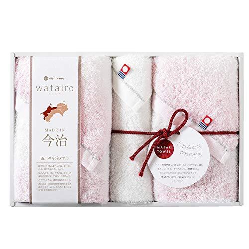 西川(Nishikawa) 今治 タオルギフト フェイスタオル 2枚 ハンドタオル 1枚 わたいろ ...