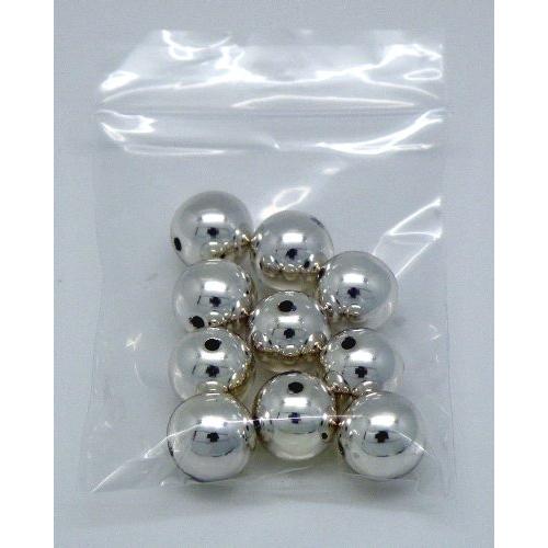 穴有り銀10個 ガラポン抽選器用抽選球