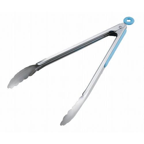 キャプテンスタッグ BBキュート マルチ バーベキュー トング 30cm ライトブルー M-7607