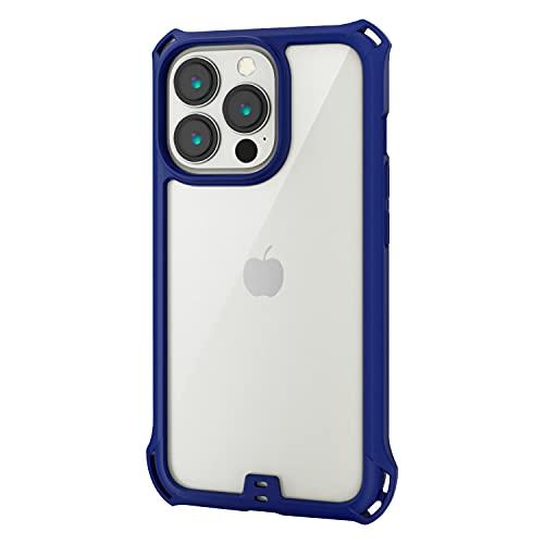 エレコム iPhone 13 Pro/ハイブリッドケース/ZEROSHOCK/ネイビー