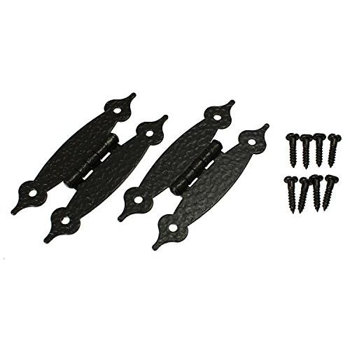 光 ウエスタン蝶番 EB柄蝶型 KWB-12 黒 2個