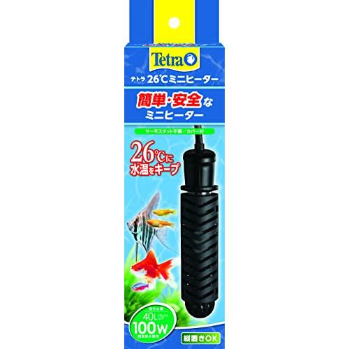 テトラ (Tetra) ミニヒーター 100W 自動温度調節器内蔵 難燃性プラスチックカバー付き 縦...