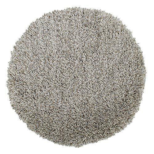 アンドエヌイー(&amp;NE) 低反発シャギーチェアパッド Pale マル アッシュグレー 直径35cm×...