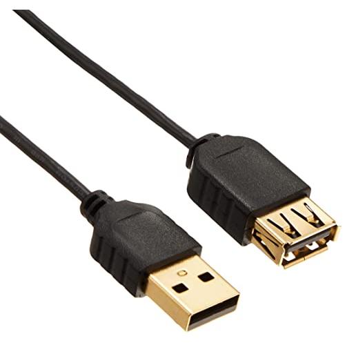 サンワサプライ(Sanwa Supply) 極細USB延長ケーブル(A-Aメス延長タイプ・ブラック・...