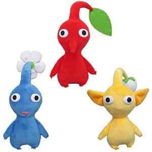 ピクミン ぬいぐるみ 3種セット (赤ピクミン・青ピクミン・黄ピクミン) 高さ17cm｜川西ストア