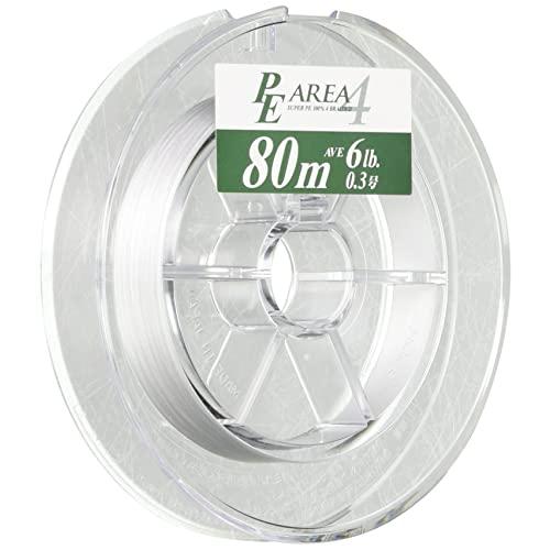 ヤマトヨテグス(YAMATOYO) PEライン PEエリア4 80m 0.3号 6lb 4本 ホワイ...