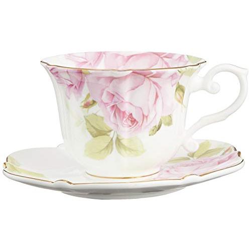 ロイヤルアーデン カップ&amp;ソーサー ボーンチャイナ 240ml バラ柄 ピンク 37102