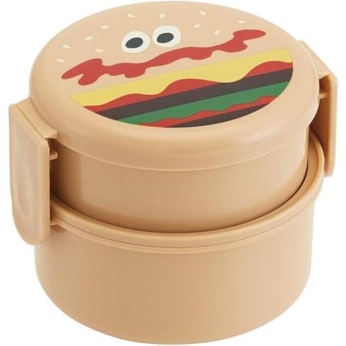 スケーター(Skater) 丸型 ランチボックス 500ml 弁当箱 フォーク付 2段 日本製 バー...