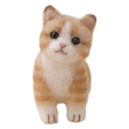 ハマナカ フェルトキット 須佐沙知子デザイン アクレーヌでつくるDOG&amp;CAT 茶トラのねこ H44...